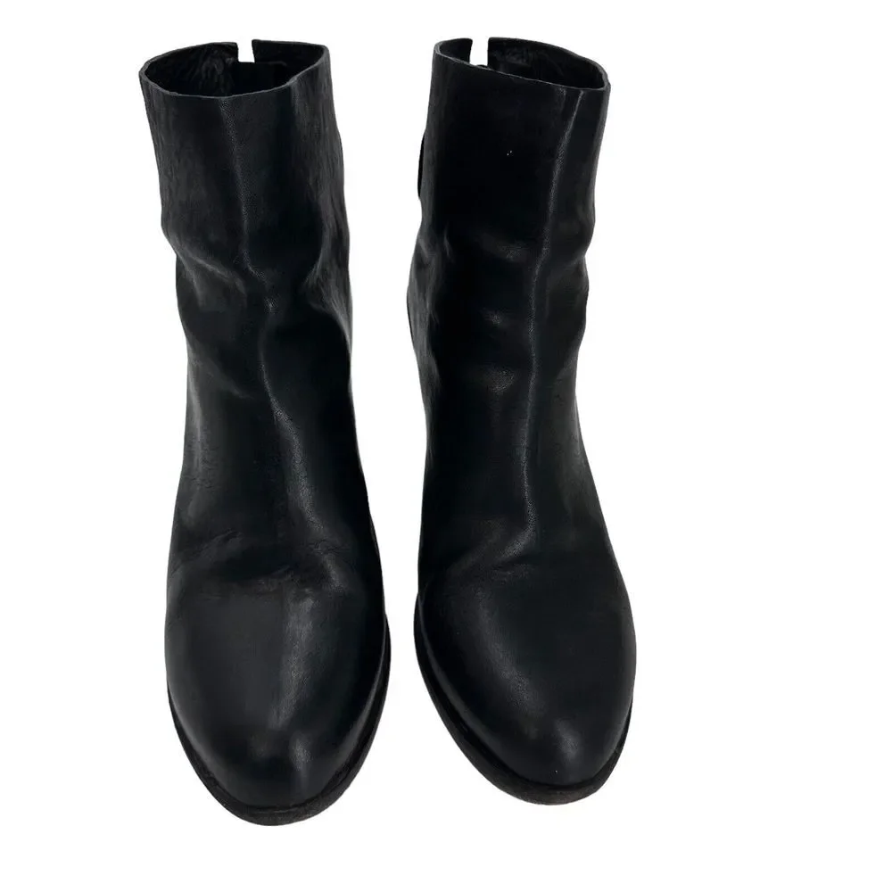 Ladies rag &‎ bone Kerr Back-Tab Boots 40 / 10 Black Leather Booties